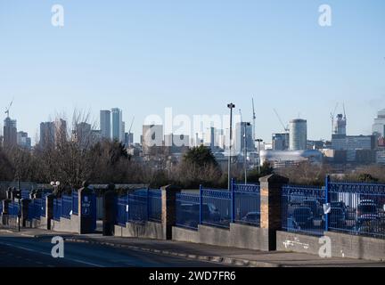 Birmingham city centre view from near St. Andrew`s football ground, Bordesley Green, Birmingham, UK Stock Photo